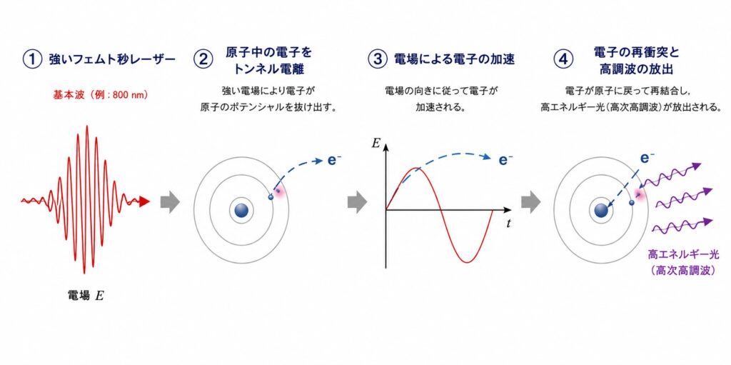 高事高波長光源の発光原理